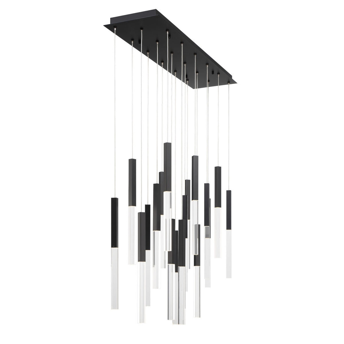 Suspension linéaire multiple Benicio Noir mat – vue 3