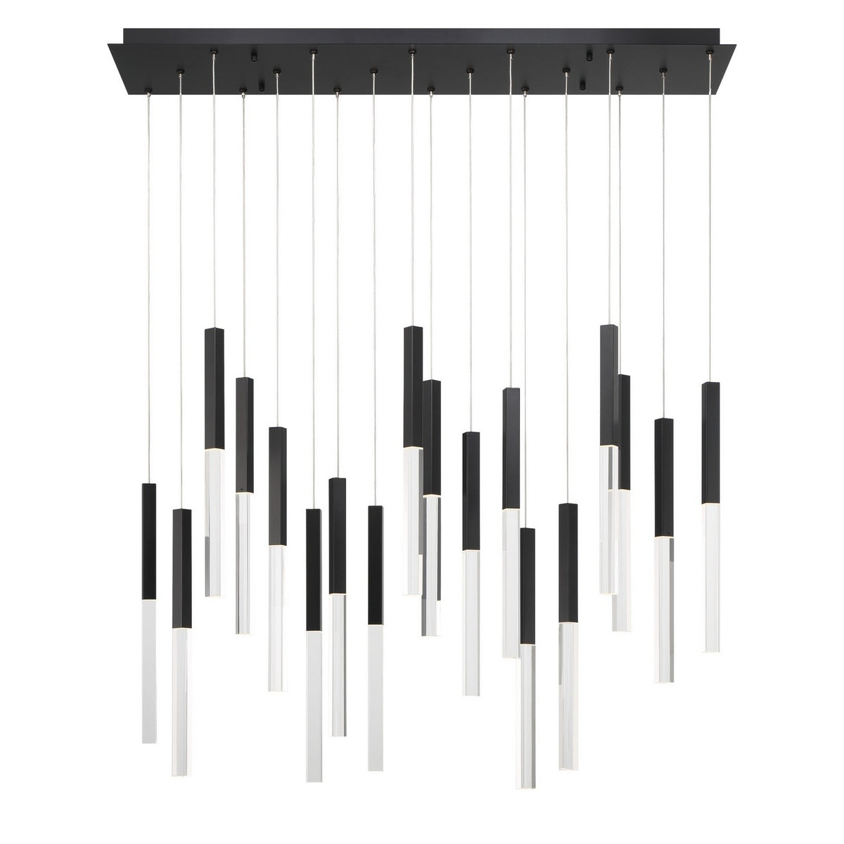 Suspension linéaire multiple Benicio Noir mat – Eurofase