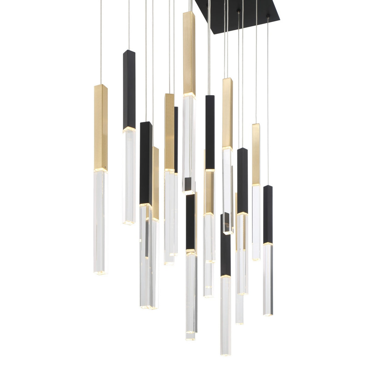 Suspension linéaire multiple Benicio Or-Noir mélangé – vue 3