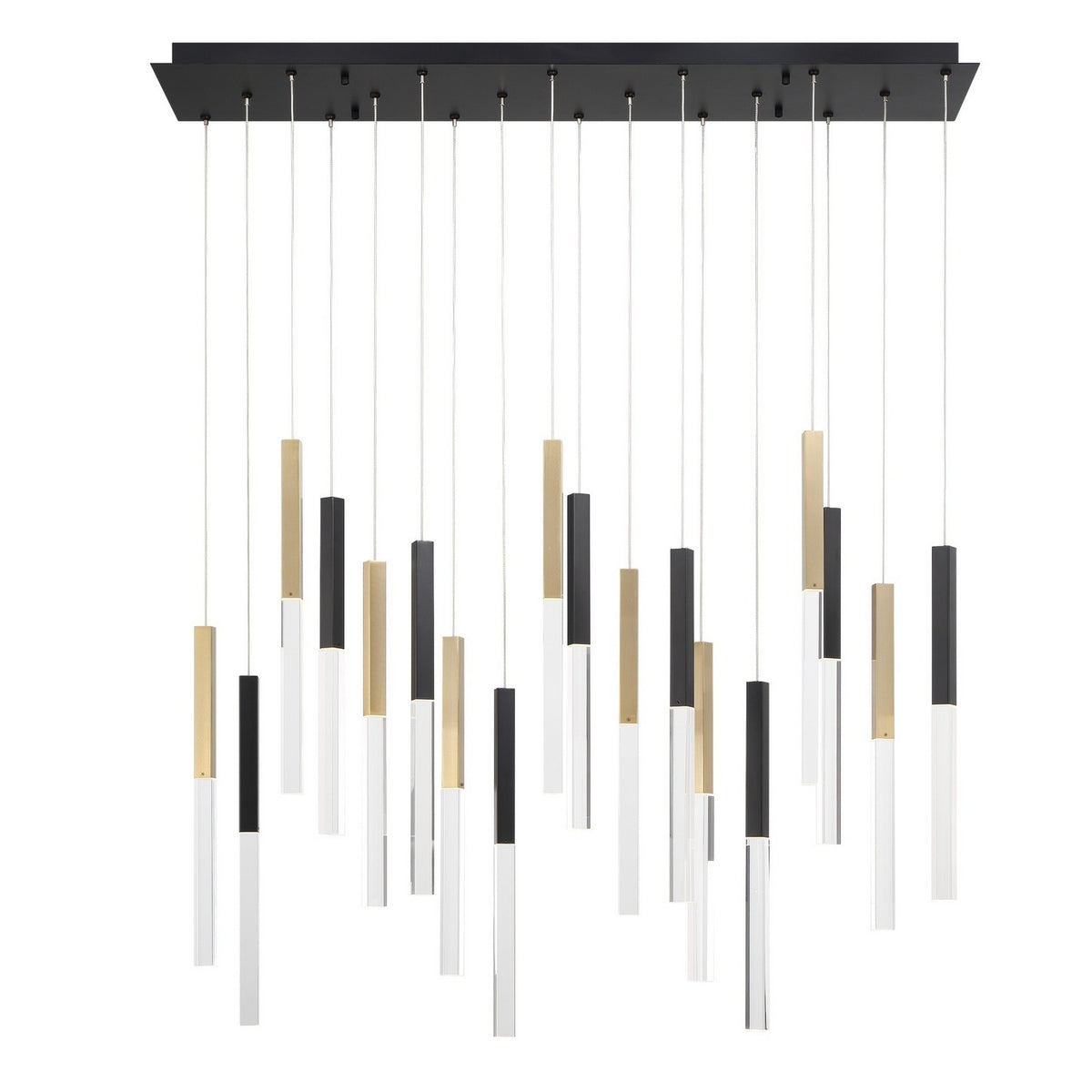 Suspension linéaire multiple Benicio Or-Noir mélangé – Eurofase