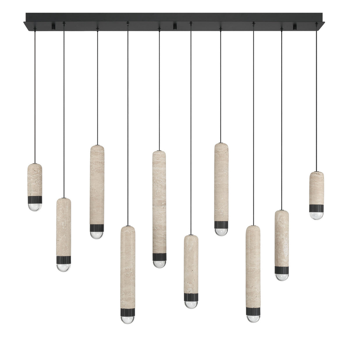 Suspension linéaire multiple Cambre Noir mat – Eurofase