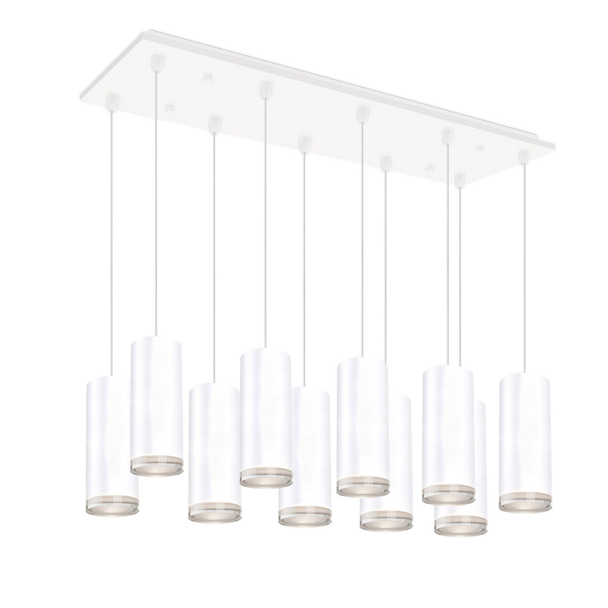 Suspension linéaire multiple Cameo Blanc – Kuzco Lighting