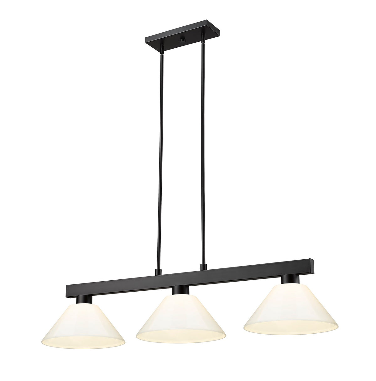 Suspension linéaire multiple Cobalt Noir mat, Blanc – Z-Lite