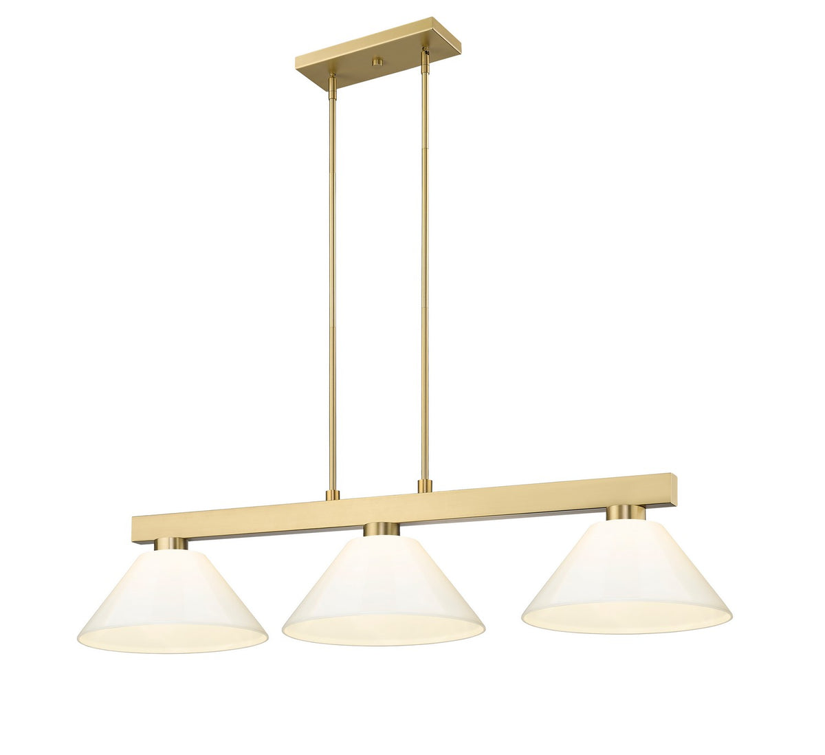Suspension linéaire multiple Cobalt Or moderne, Blanc – Z-Lite