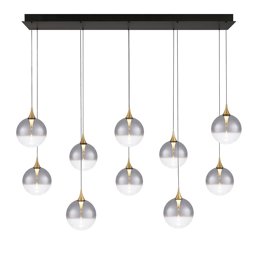 Suspension linéaire multiple Lisa - Or Fumé 47" by Eurofase | Luminaires & cie