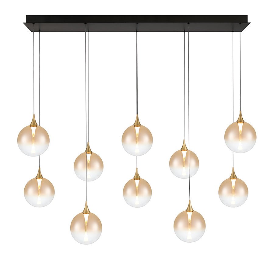 Suspension linéaire multiple Lisa - Or Ambre 47" by Eurofase | Luminaires & cie