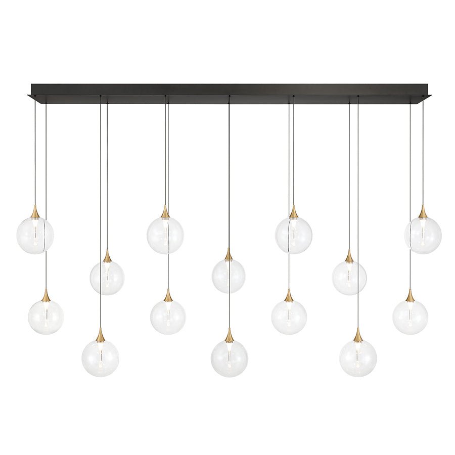Suspension linéaire multiple Lisa - Or Clair 72" by Eurofase | Luminaires & cie