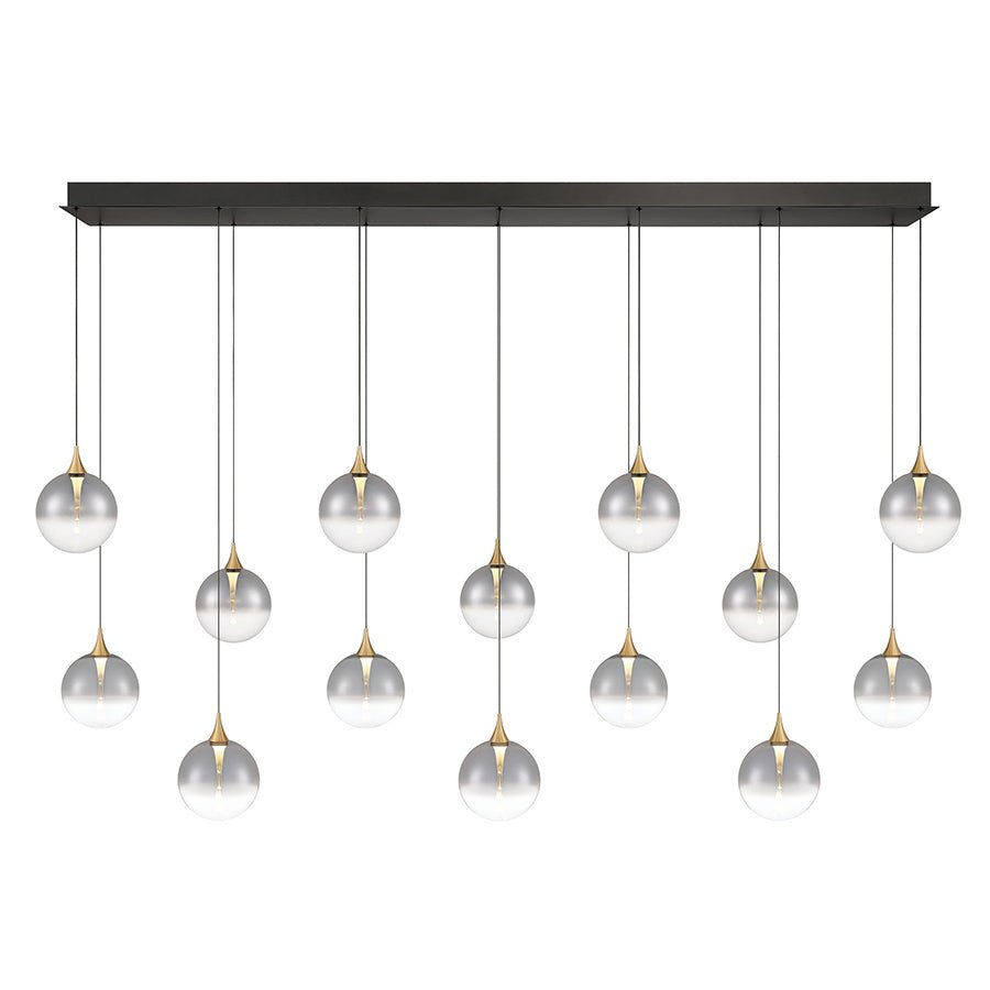 Suspension linéaire multiple Lisa - Or Fumé 72" by Eurofase | Luminaires & cie