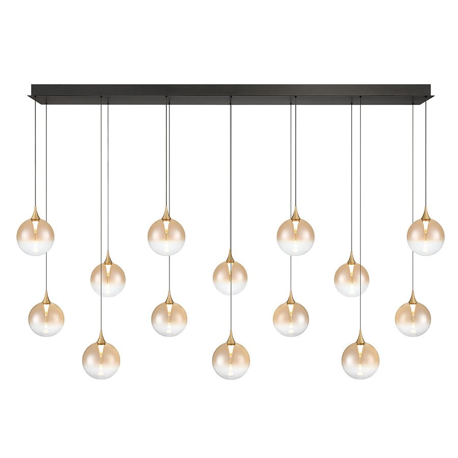 Suspension linéaire multiple Lisa - Or Ambre 72" by Eurofase | Luminaires & cie