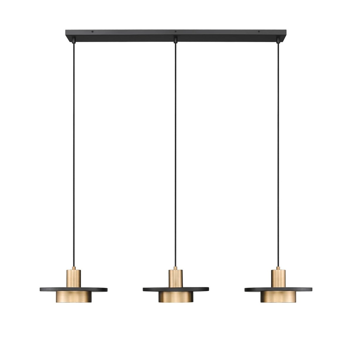 Suspension linéaire multiple Ludo - Blanc mat + Or moderne 5 by Z-Lite | Luminaires & cie