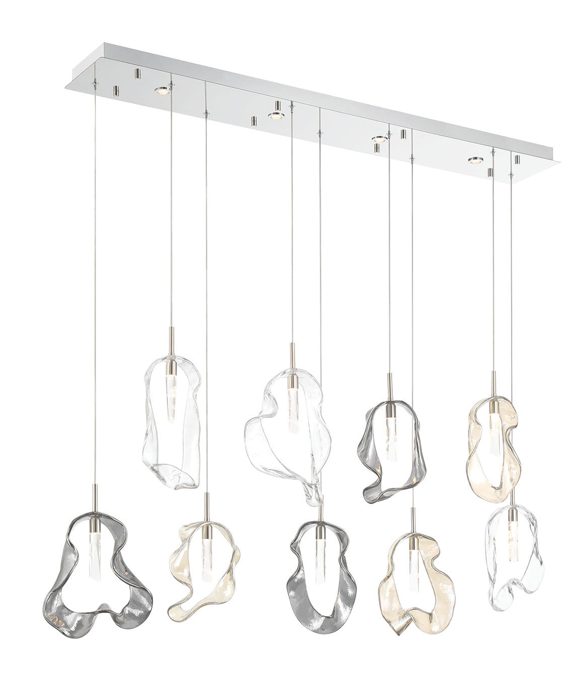 Suspension linéaire multiple Norah Nickel poli – vue 3