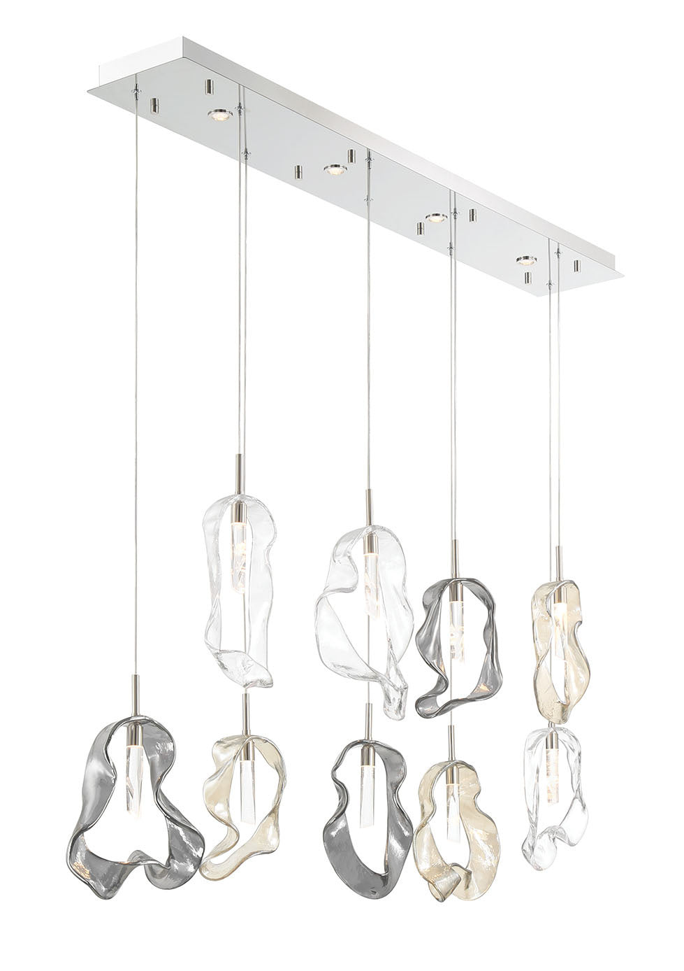 Suspension linéaire multiple Norah Nickel poli – vue 4
