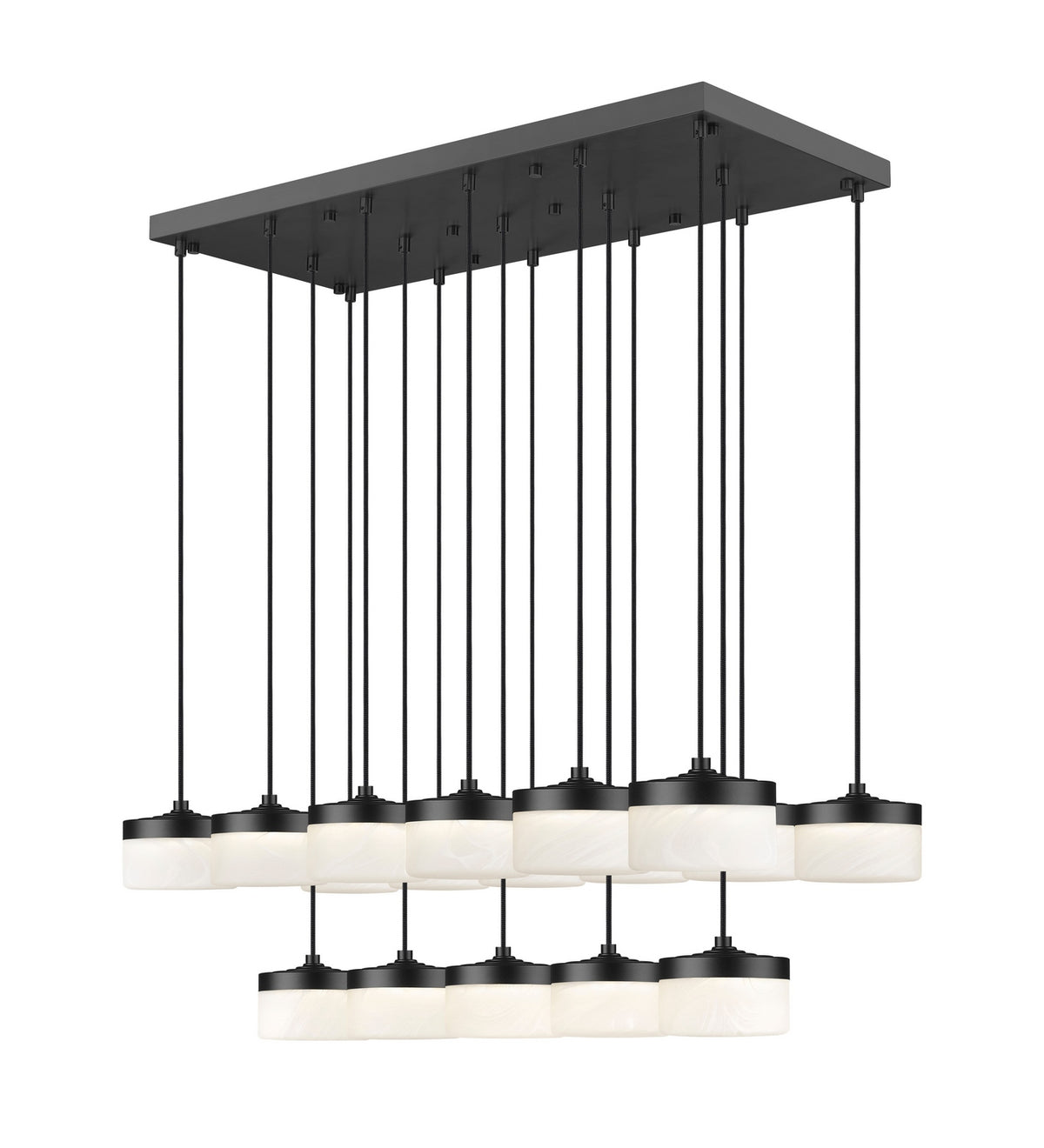 Suspension linéaire multiple Renaud Noir mat, nombre ampoules 17 – Z-Lite