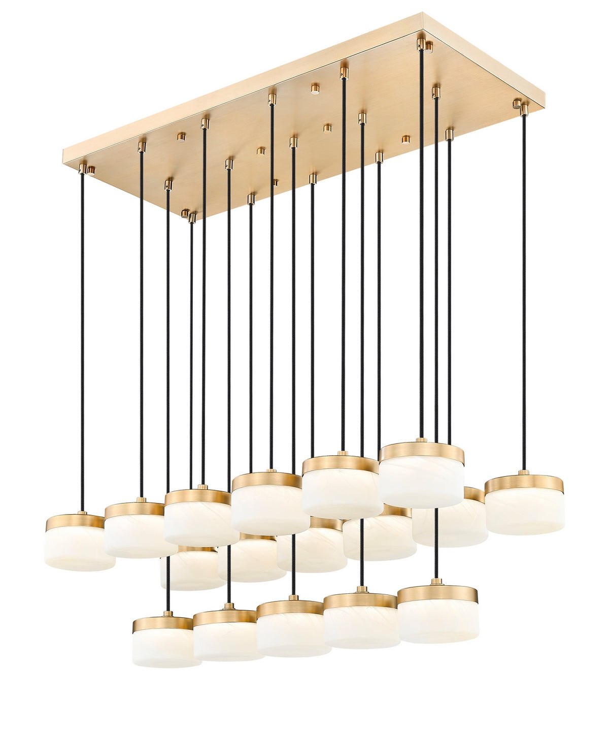 Suspension linéaire multiple Renaud Or moderne, nombre ampoules 17 – vue 3