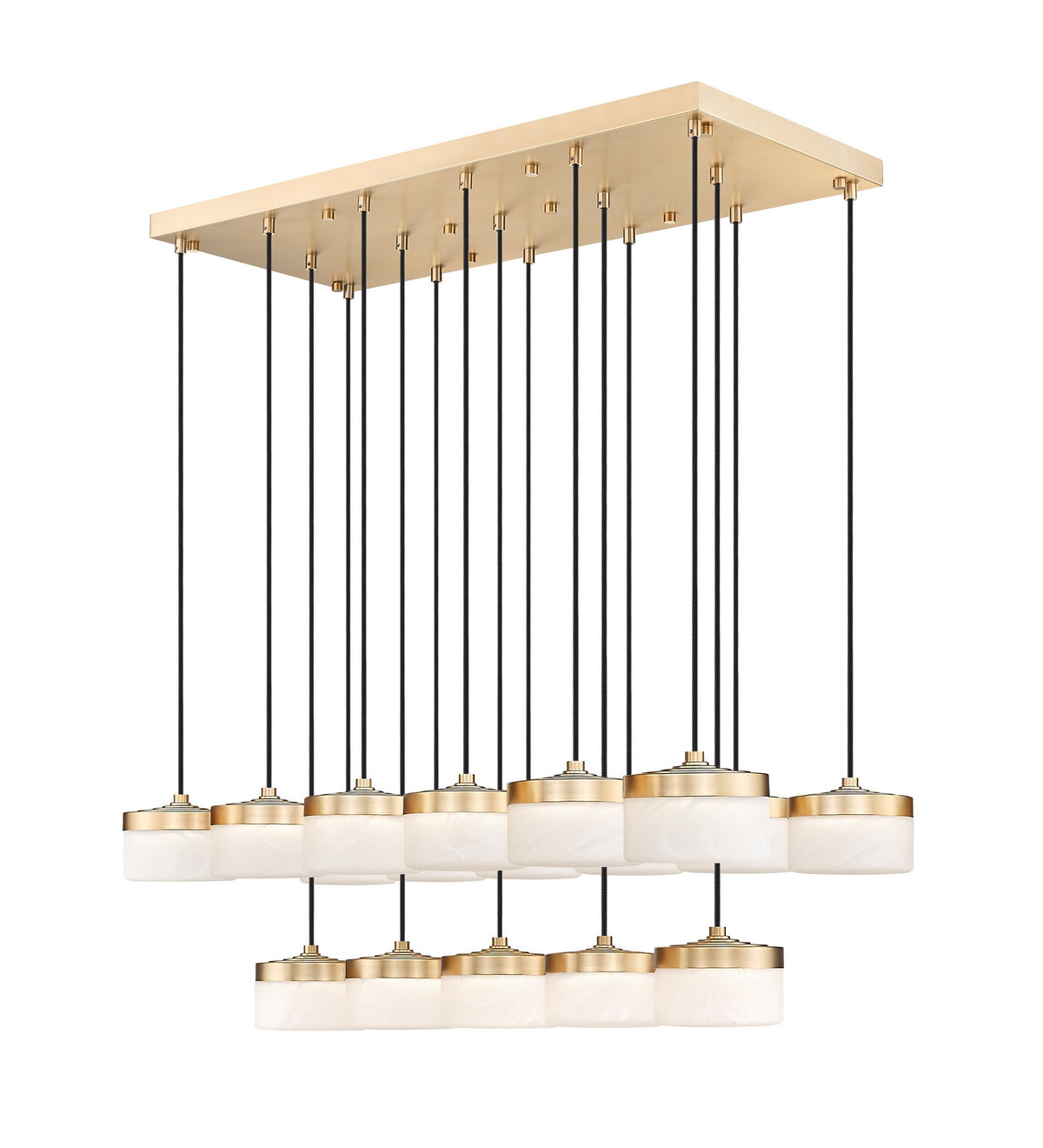 Suspension linéaire multiple Renaud Or moderne, nombre ampoules 17 – Z-Lite