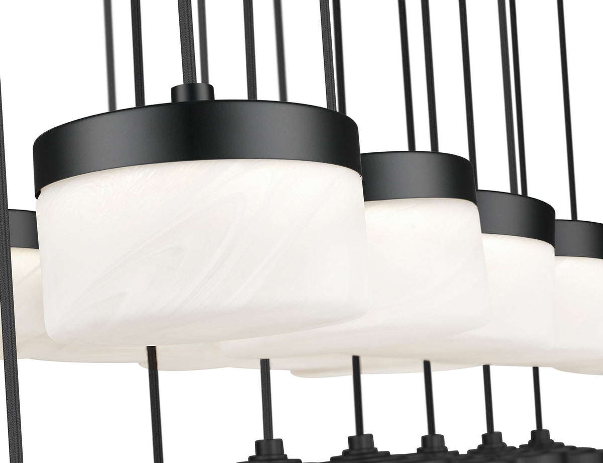Suspension linéaire multiple Renaud Noir mat, nombre ampoules 23 – vue 4