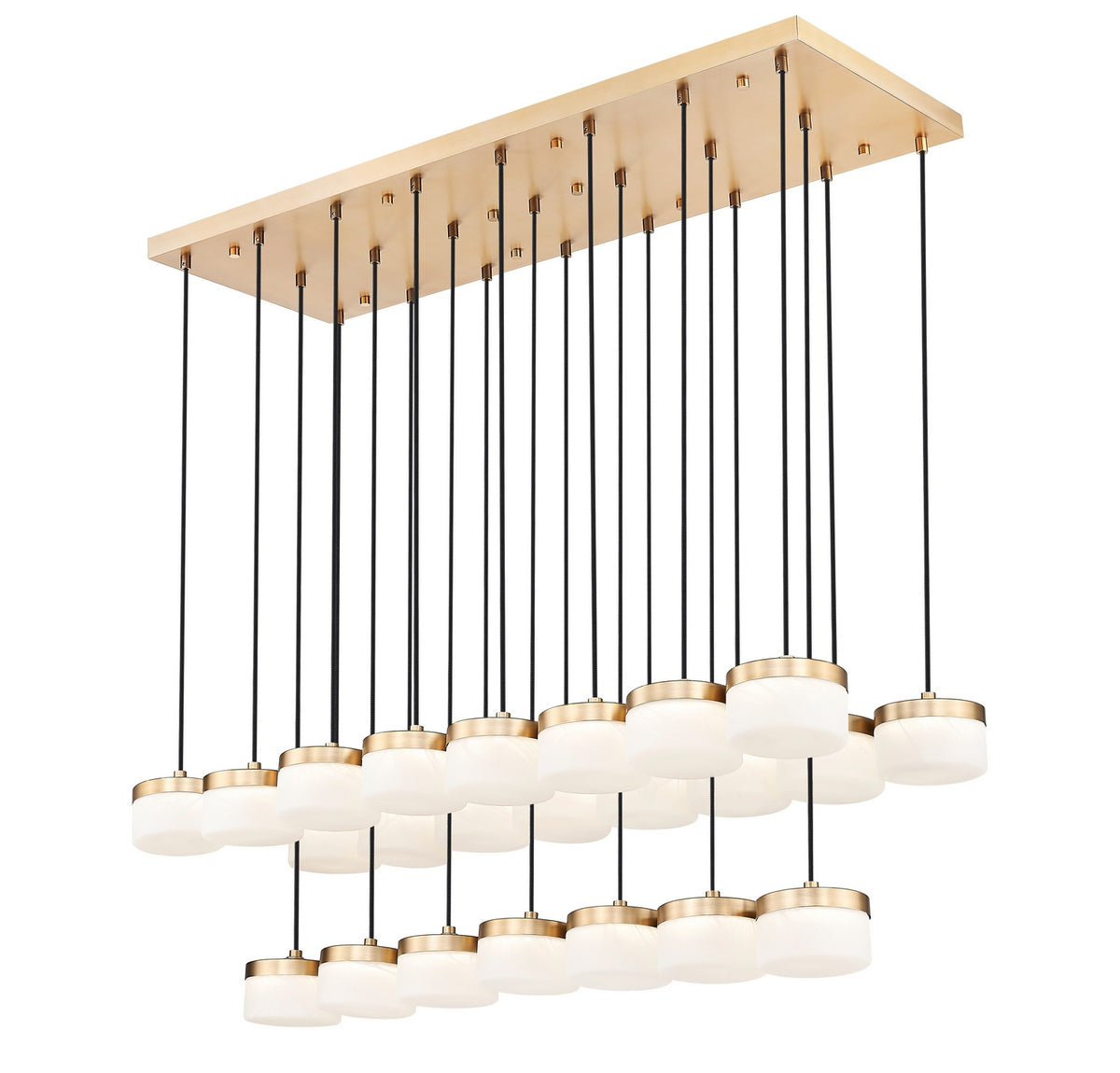 Suspension linéaire multiple Renaud Or moderne, nombre ampoules 23 – vue 3