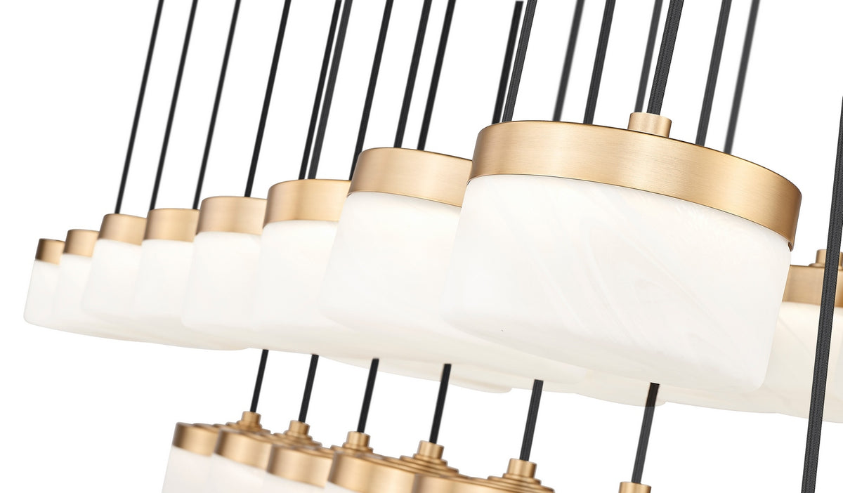 Suspension linéaire multiple Renaud Or moderne, nombre ampoules 23 – vue 4