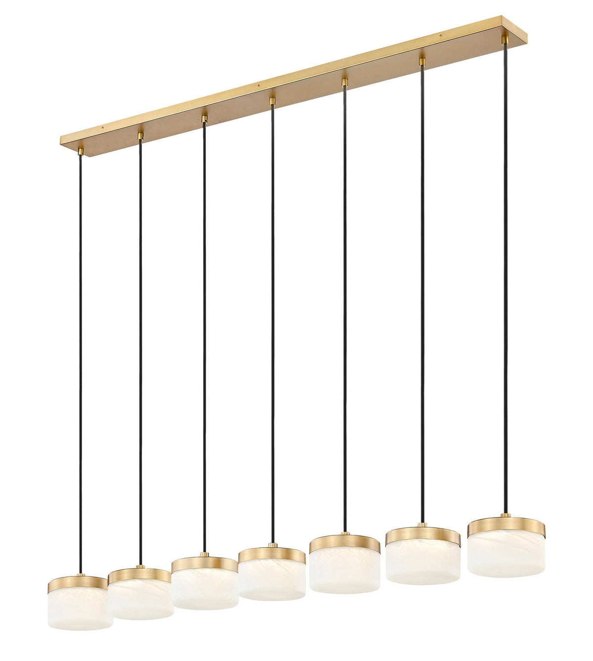Suspension linéaire multiple Renaud Or moderne, nombre ampoules 7 – vue 3