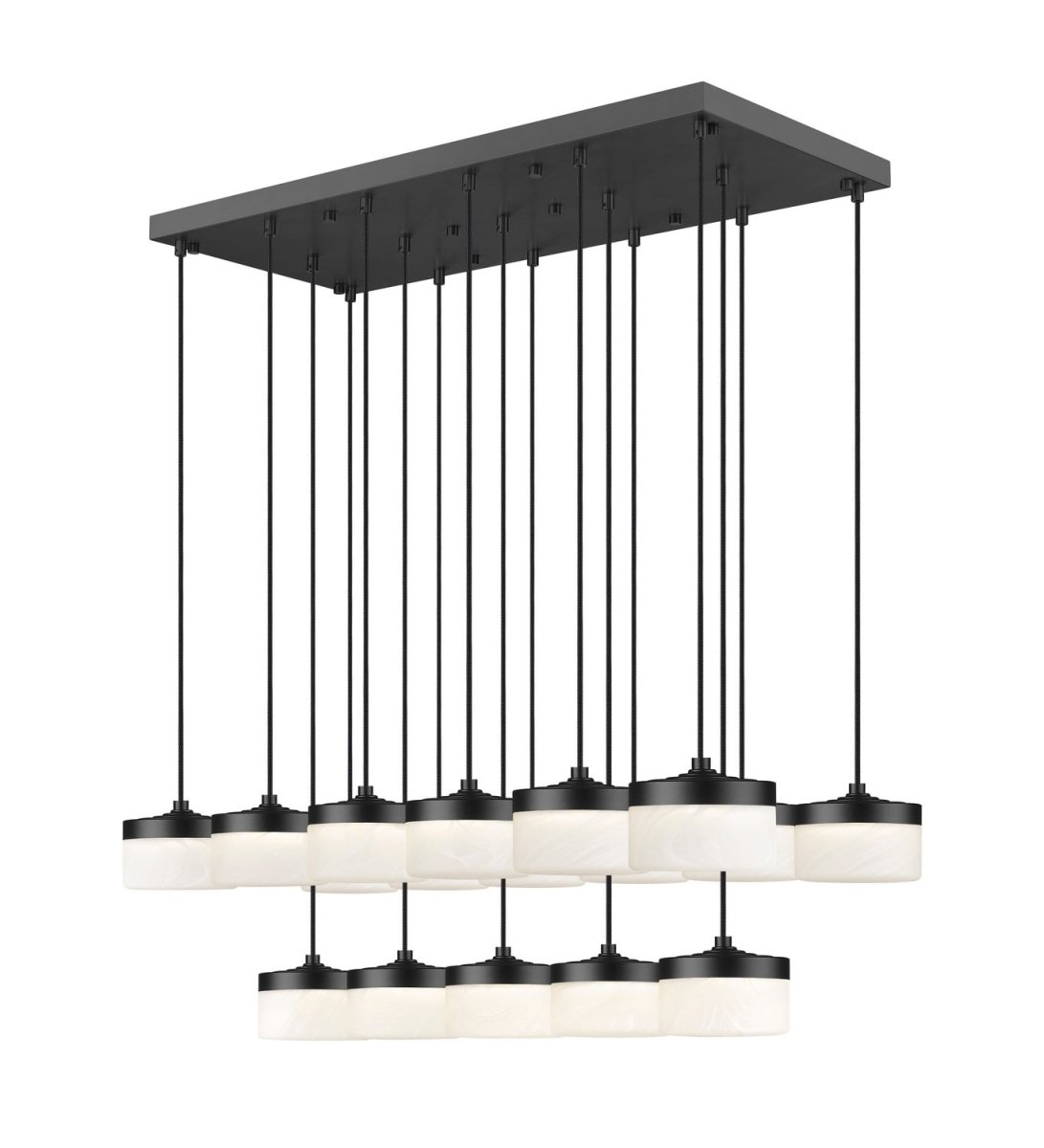 Suspension linéaire multiple Renaud - Noir mat 17 by Z-Lite | Luminaires & cie