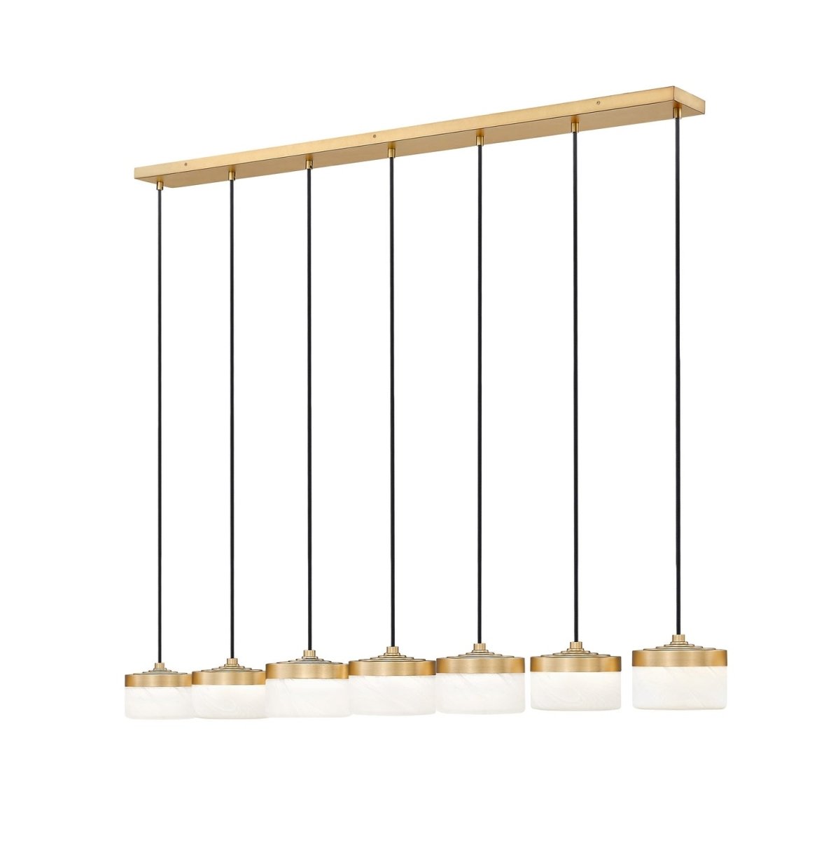 Suspension linéaire multiple Renaud - Or moderne 7 by Z-Lite | Luminaires & cie