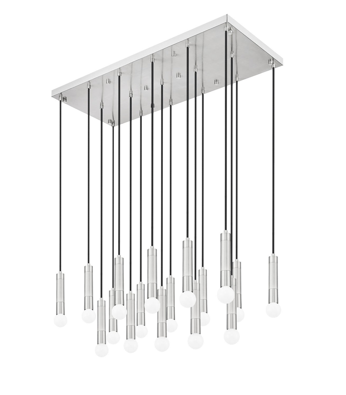 Suspension linéaire multiple Stari Nickel brossé, nombre ampoules 17 – vue 5