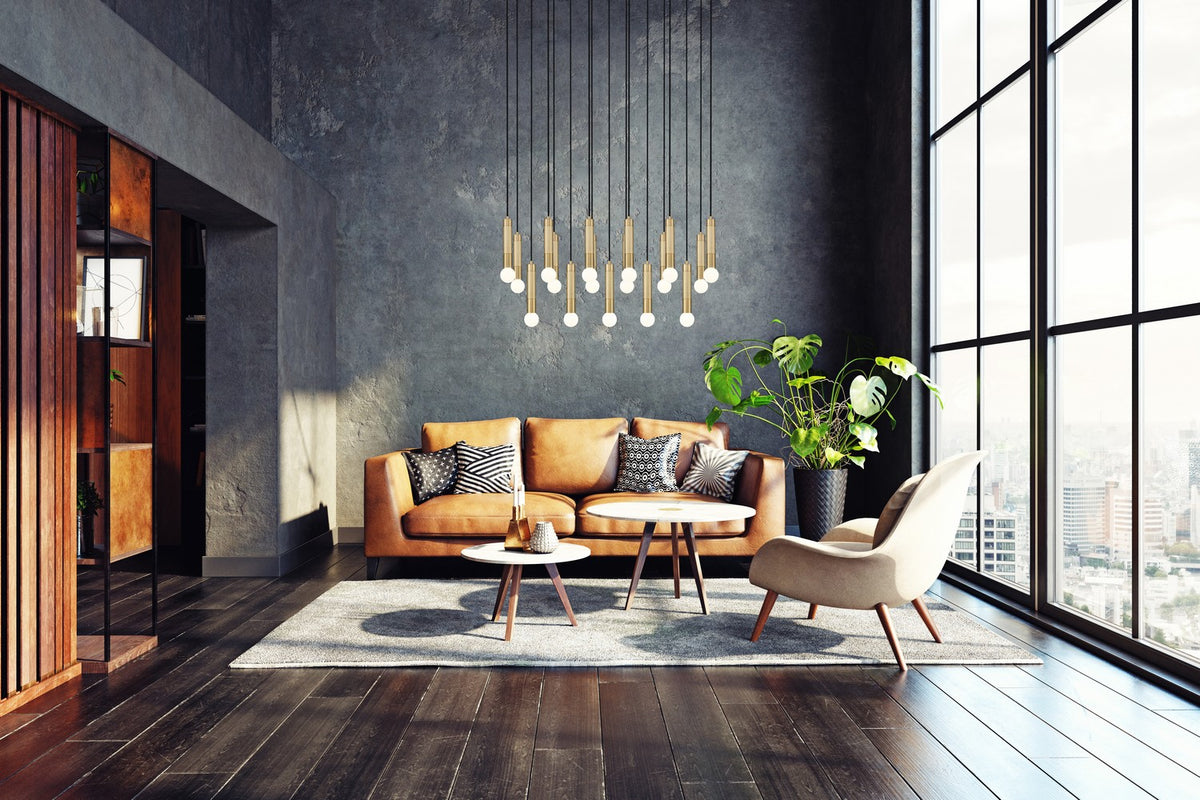Suspension linéaire multiple Stari Or moderne, nombre ampoules 17 – vue 7