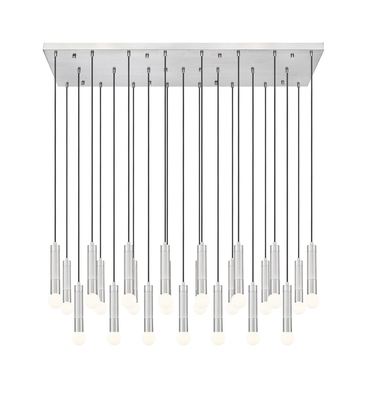 Suspension linéaire multiple Stari Nickel brossé, nombre ampoules 23 – vue 3