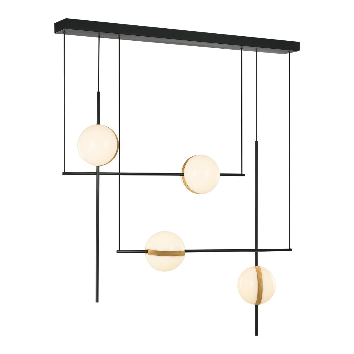 Suspension linéaire multiple Tagliato - by Alora Lighting | Luminaires & cie