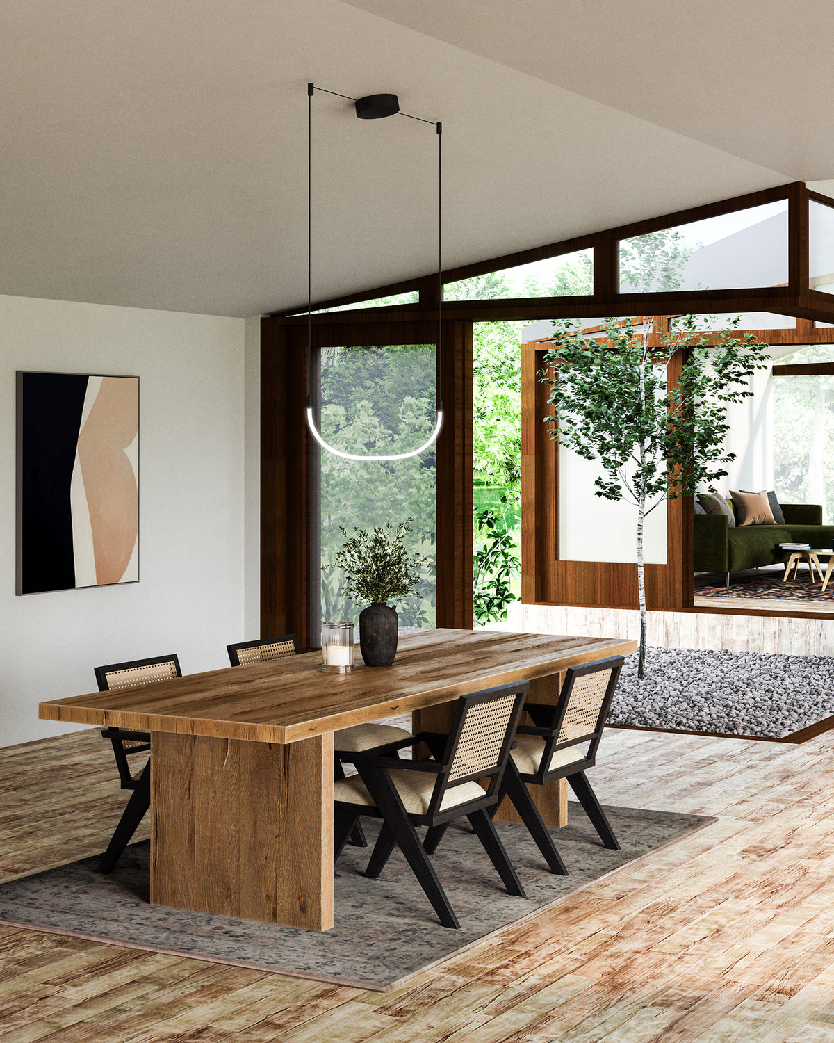 Suspension linéaire multiple Talis Noir – vue 3