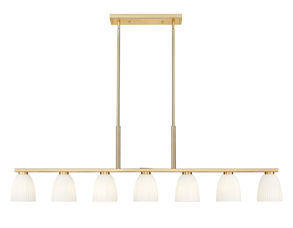 Suspension linéaire Naya Or moderne, 64" – vue 2