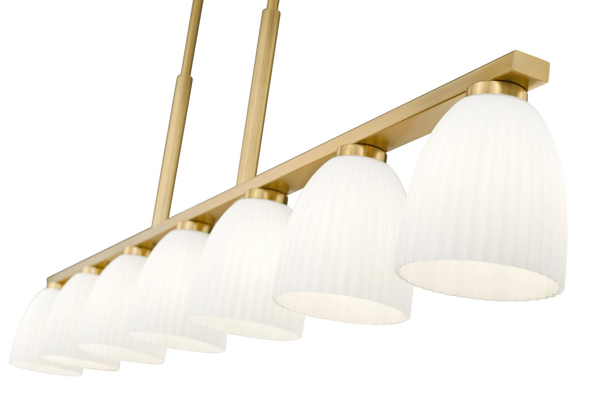 Suspension linéaire Naya Or moderne, 64" – vue 4