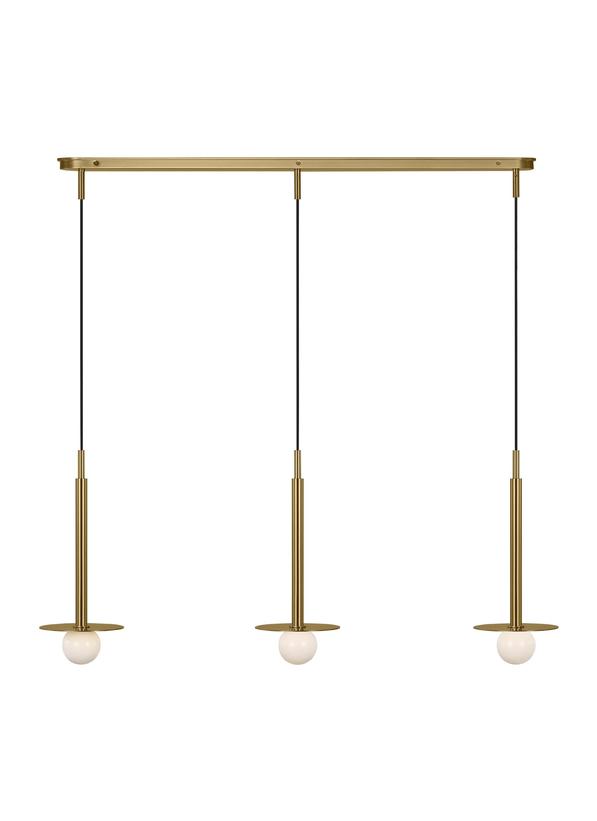 Suspension linéaire Nodes - Laiton brûlé by Visual Comfort Studio | Luminaires & cie
