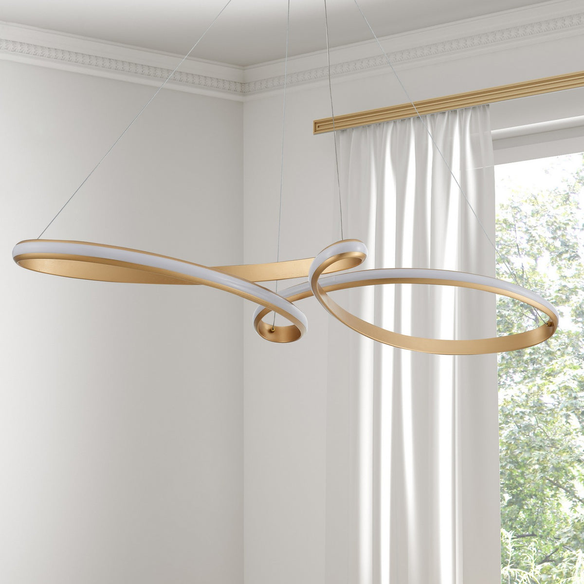 Suspension linéaire Nola Laiton vieilli – vue 4