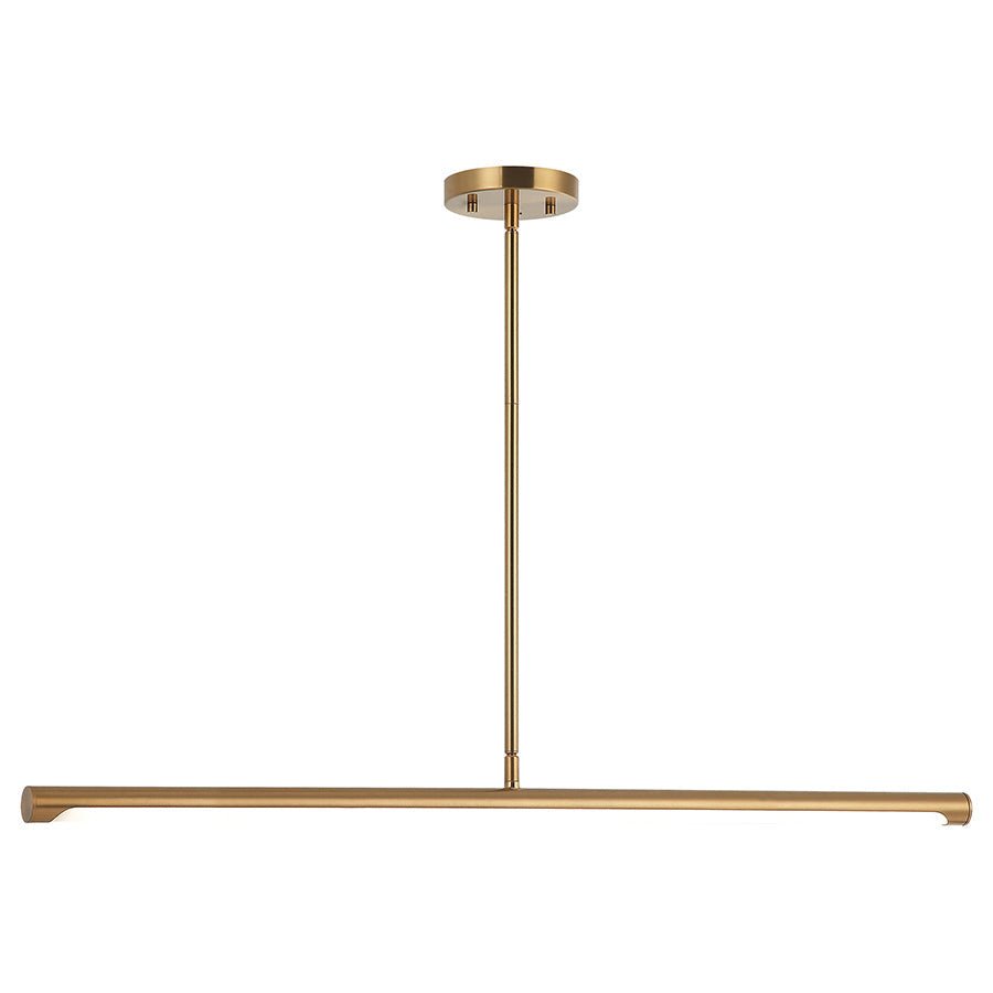 Suspension linéaire Novelle - Laiton d'or âgé 33" by Matteo Lighting | Luminaires & cie