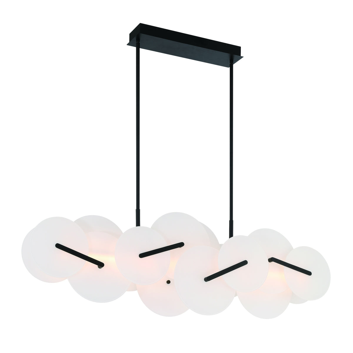 Suspension linéaire Nuvola Noir mat – vue 2