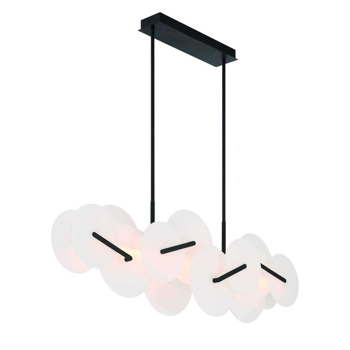 Suspension linéaire Nuvola Noir mat – vue 4