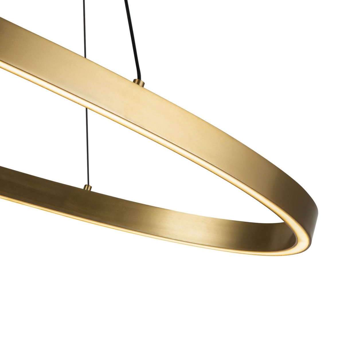 Suspension linéaire Ovale - Or brossé 40" by Kuzco Lighting | Luminaires & cie