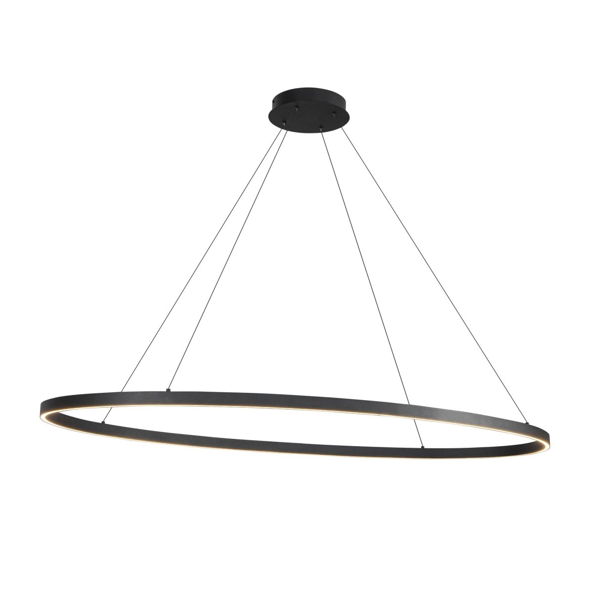 Suspension linéaire Ovale - Noir 53 3/4" by Kuzco Lighting | Luminaires & cie