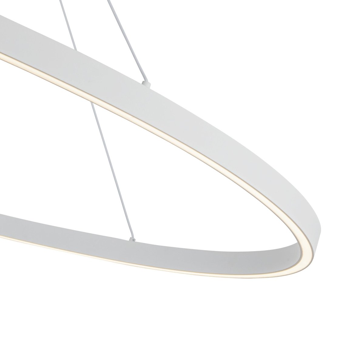 Suspension linéaire Ovale - Blanc 53 3/4" by Kuzco Lighting | Luminaires & cie