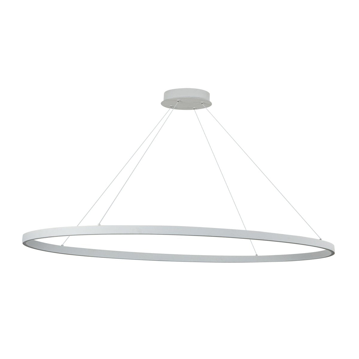 Suspension linéaire Ovale - Blanc 53 3/4" by Kuzco Lighting | Luminaires & cie