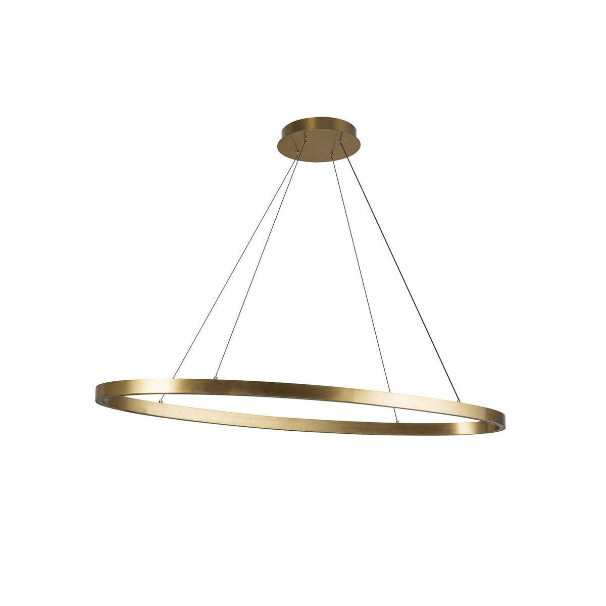 Suspension linéaire Ovale Or brossé, 16 3/8" – vue 4