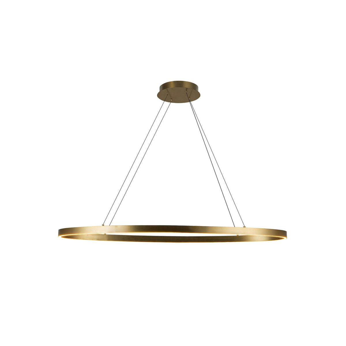 Suspension linéaire Ovale Or brossé, 16 3/8" – Kuzco Lighting