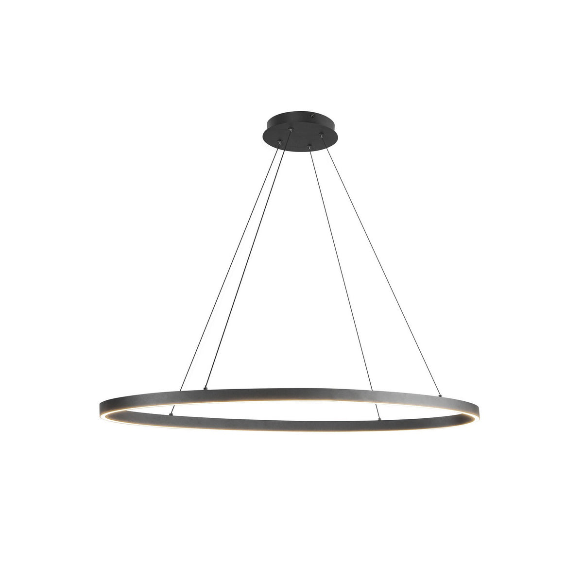 Suspension linéaire Ovale Noir, 16 3/8" – Kuzco Lighting