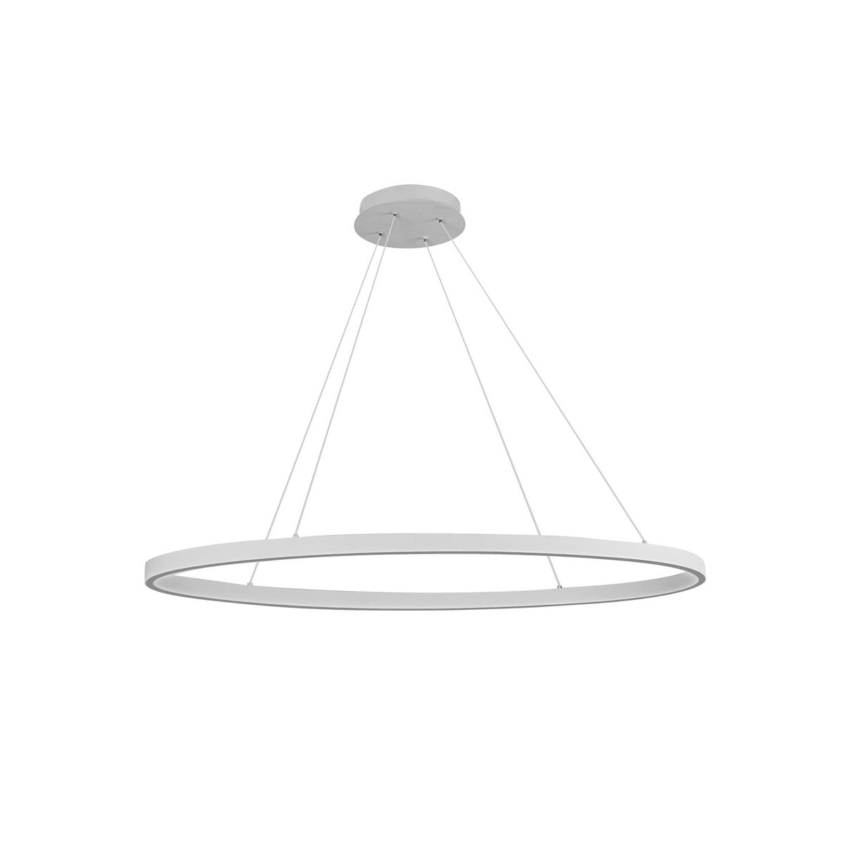Suspension linéaire Ovale Blanc, 16 3/8" – vue 2