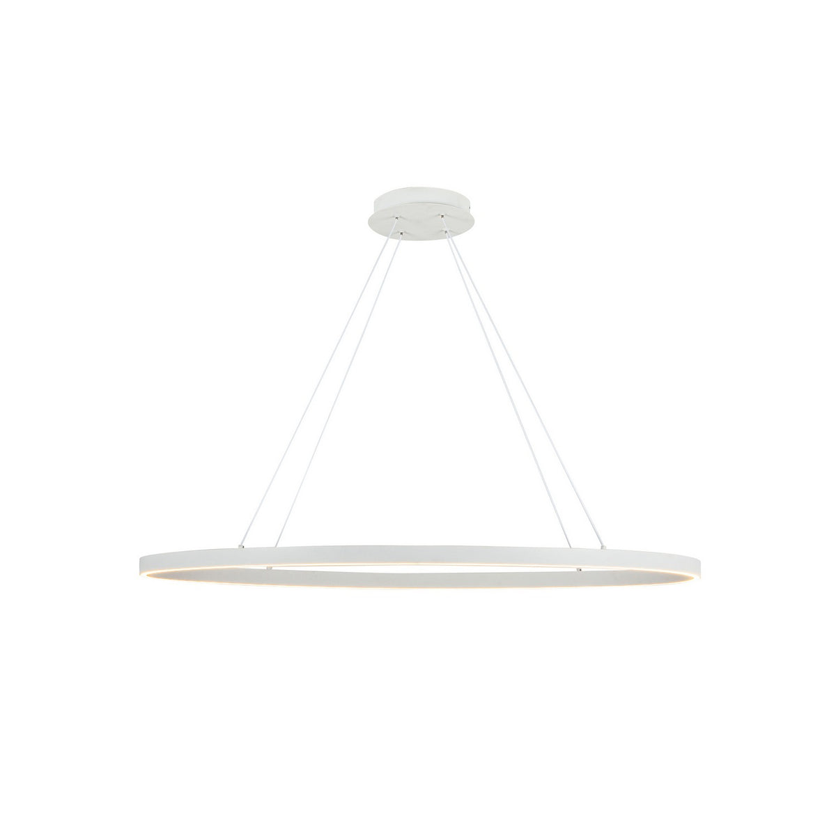 Suspension linéaire Ovale Blanc, 16 3/8" – vue 3