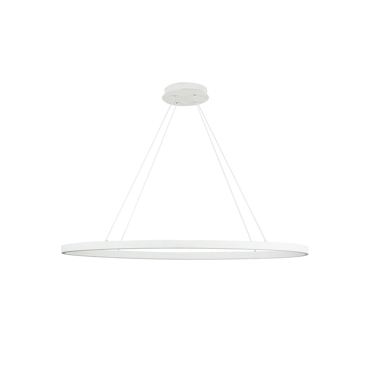 Suspension linéaire Ovale Blanc, 16 3/8" – vue 4