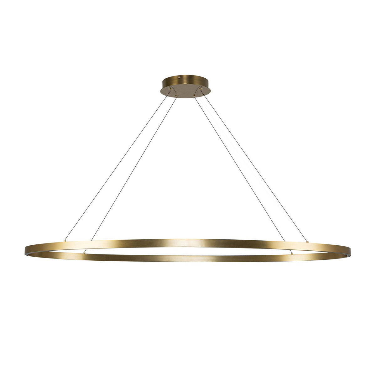 Suspension linéaire Ovale Or brossé, 28 1/4" – vue 2