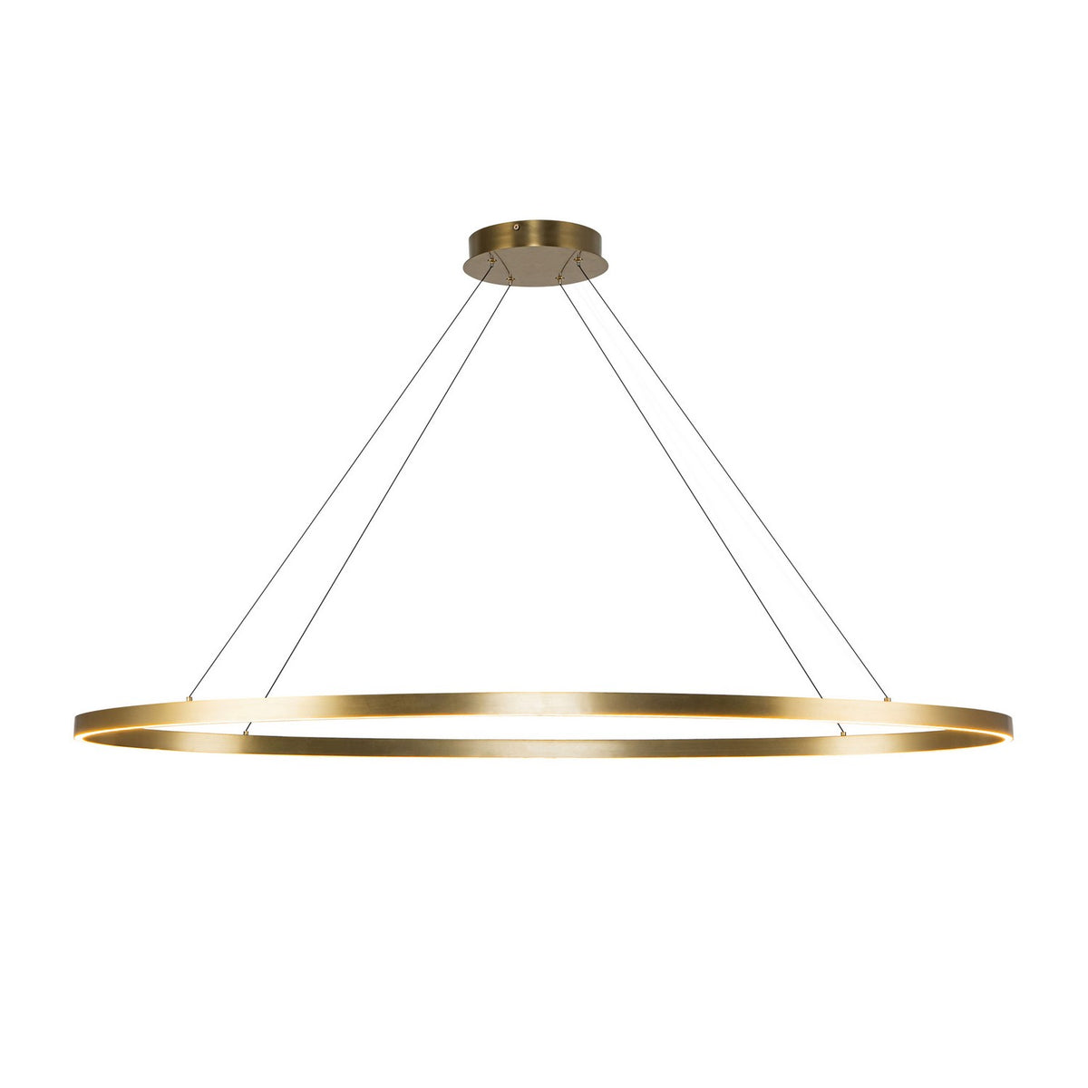Suspension linéaire Ovale Or brossé, 28 1/4" – Kuzco Lighting