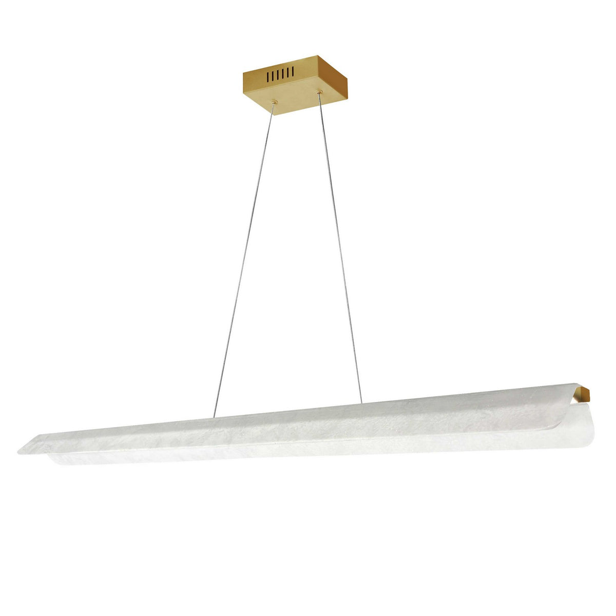 Suspension linéaire Ozanna Blanc / Laiton vieilli – Dainolite